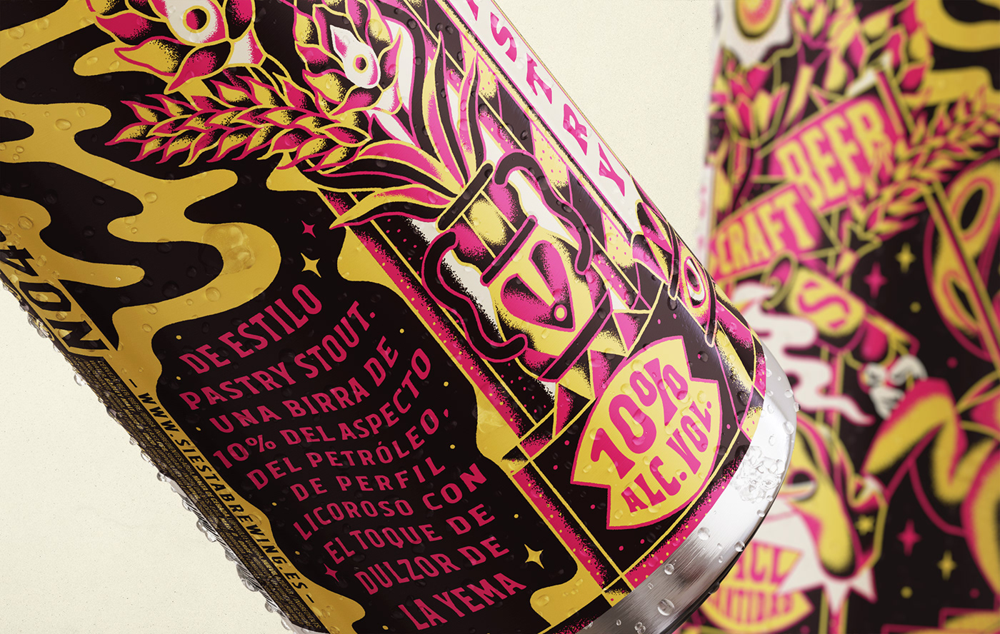 alcohol beer brewery can craft beer Label lettering Packaging sacred Spirits
