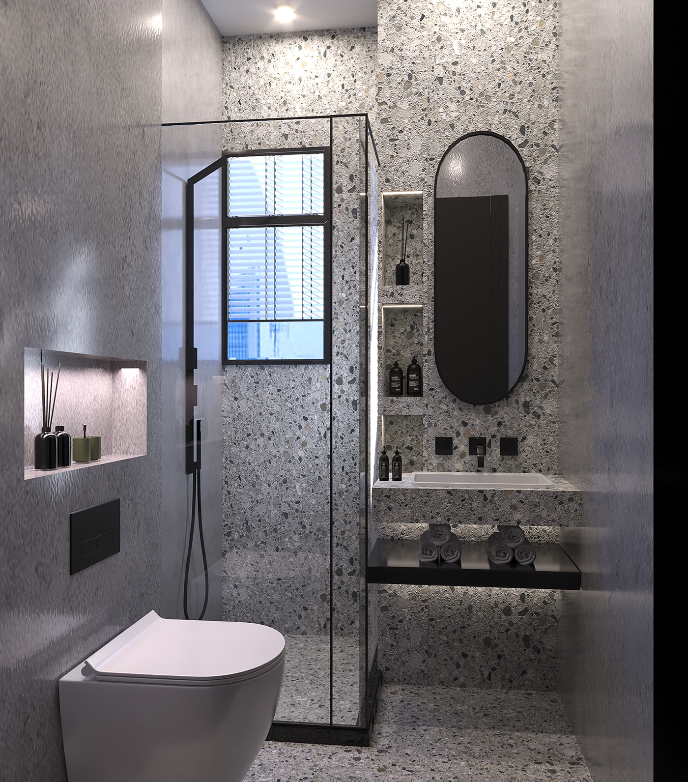 terrazzo bathroom terrazzo tiles bathroom modern interior design  Terrazzo