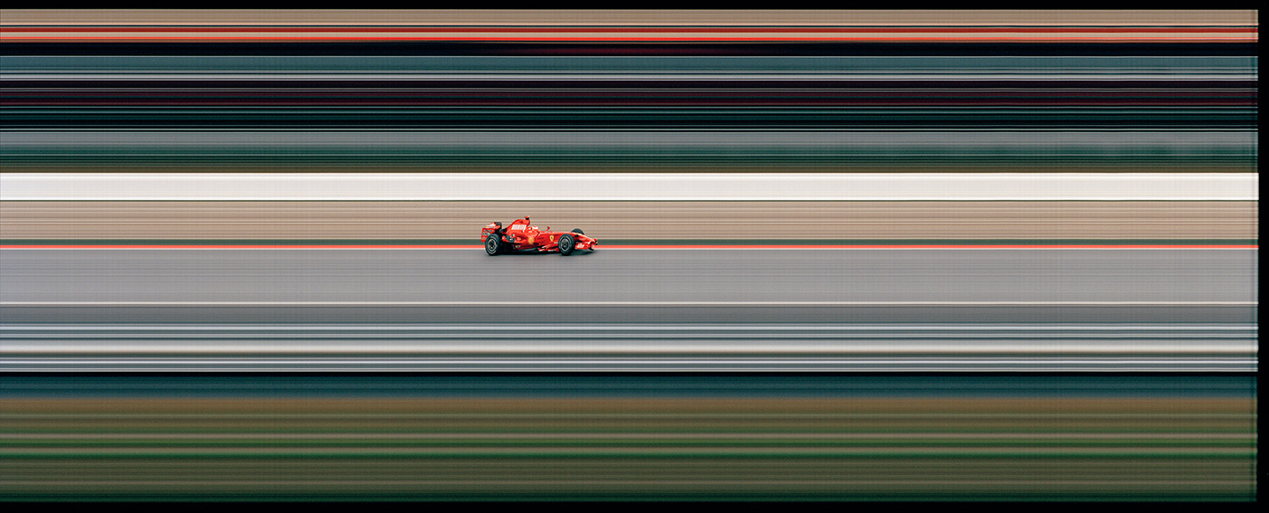 synchroballistic f1 formula one Racing analog GRAND PRIX Silverstone Red Bull red bulletin slit scan