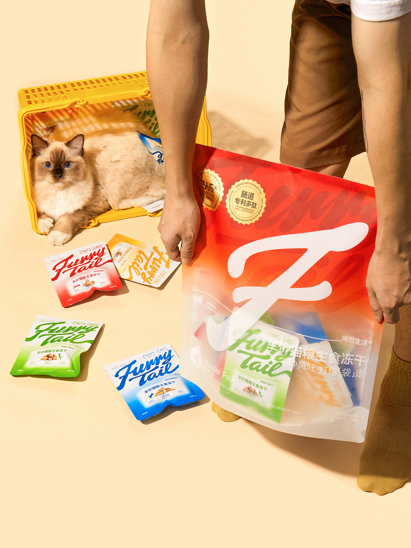 Packaging Pet Logo Design colorful gradient pet food package design  product Cat