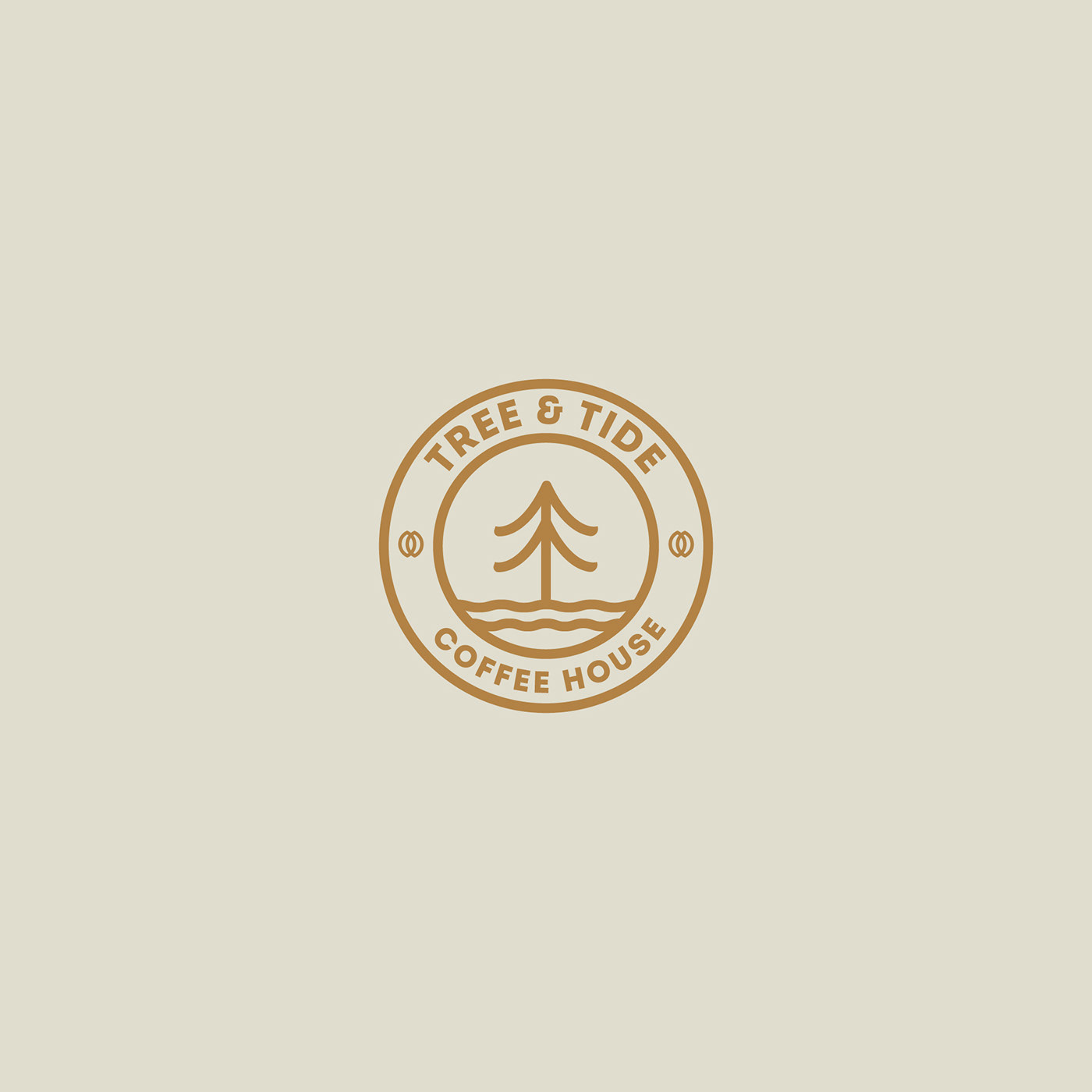 Coffee Tree  water coffee shop logo Logo Design Scandinavian minimalist simple clean