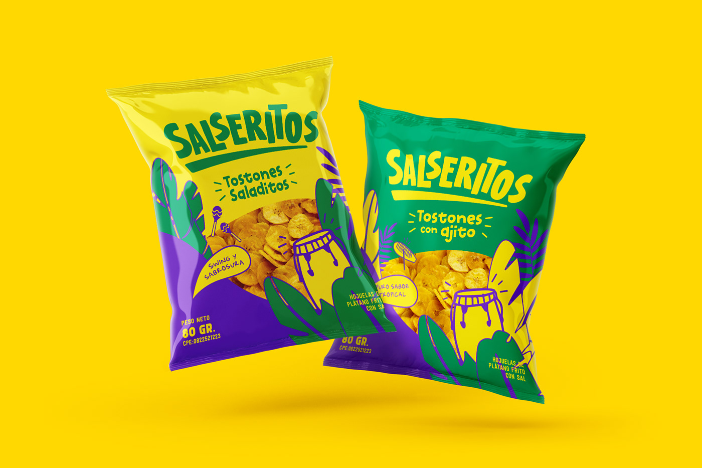 brand identity CHIPS PACKAGING  graphic design  graphic identity Logotype Packaging packaging design plantain chips snacks tostones