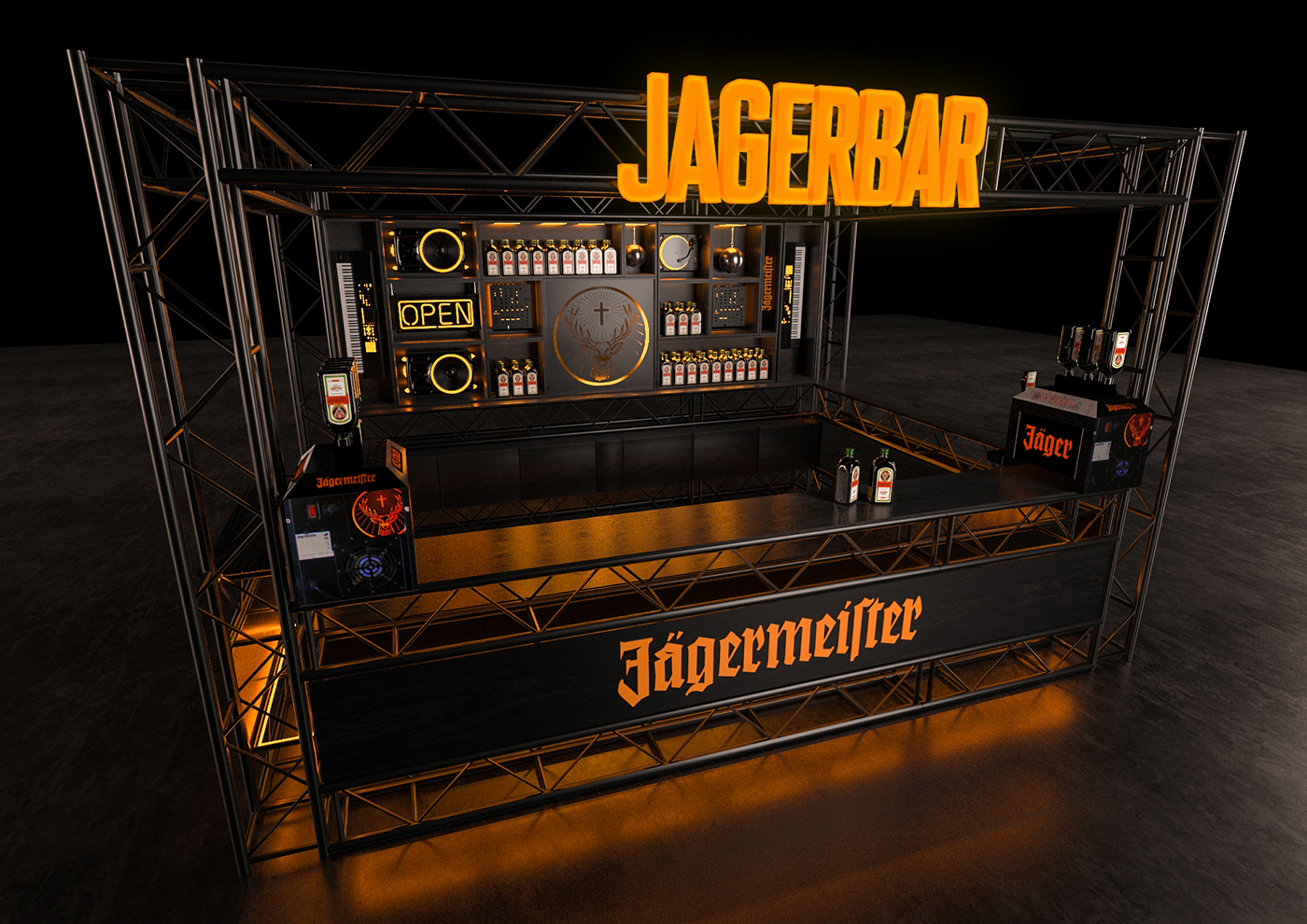 Mobile Bar design mobile bar bar Jagermeister posm pos pop Maximov ПОСМ