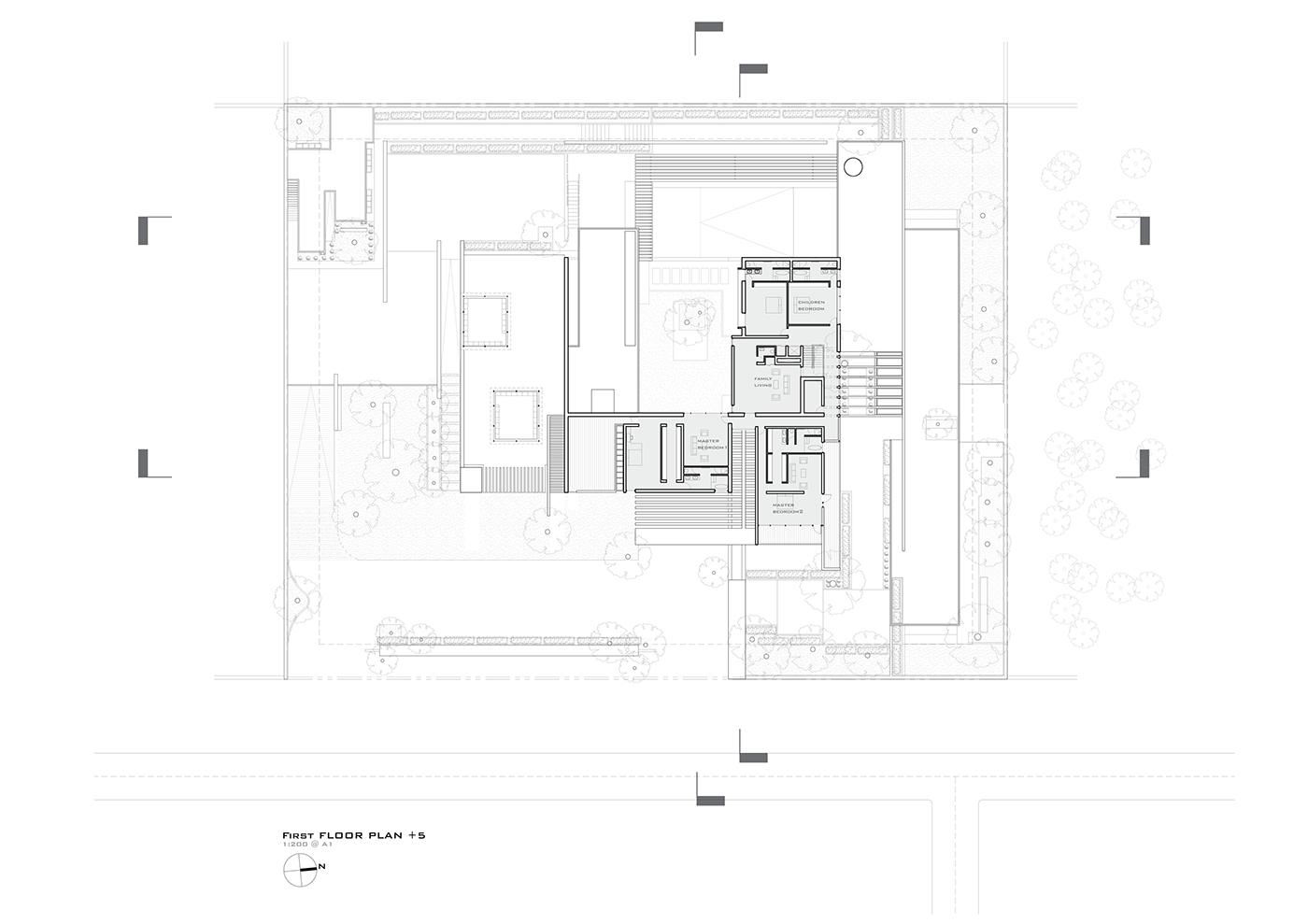 Adobe Portfolio villa design landscaping Pool courtyard Emirati housing drawings design dubai u.a.e Freelance freelance architect 