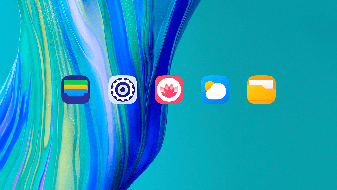 android emui gradients graphic design  huawei Icon Minimalism Os UI mobile design