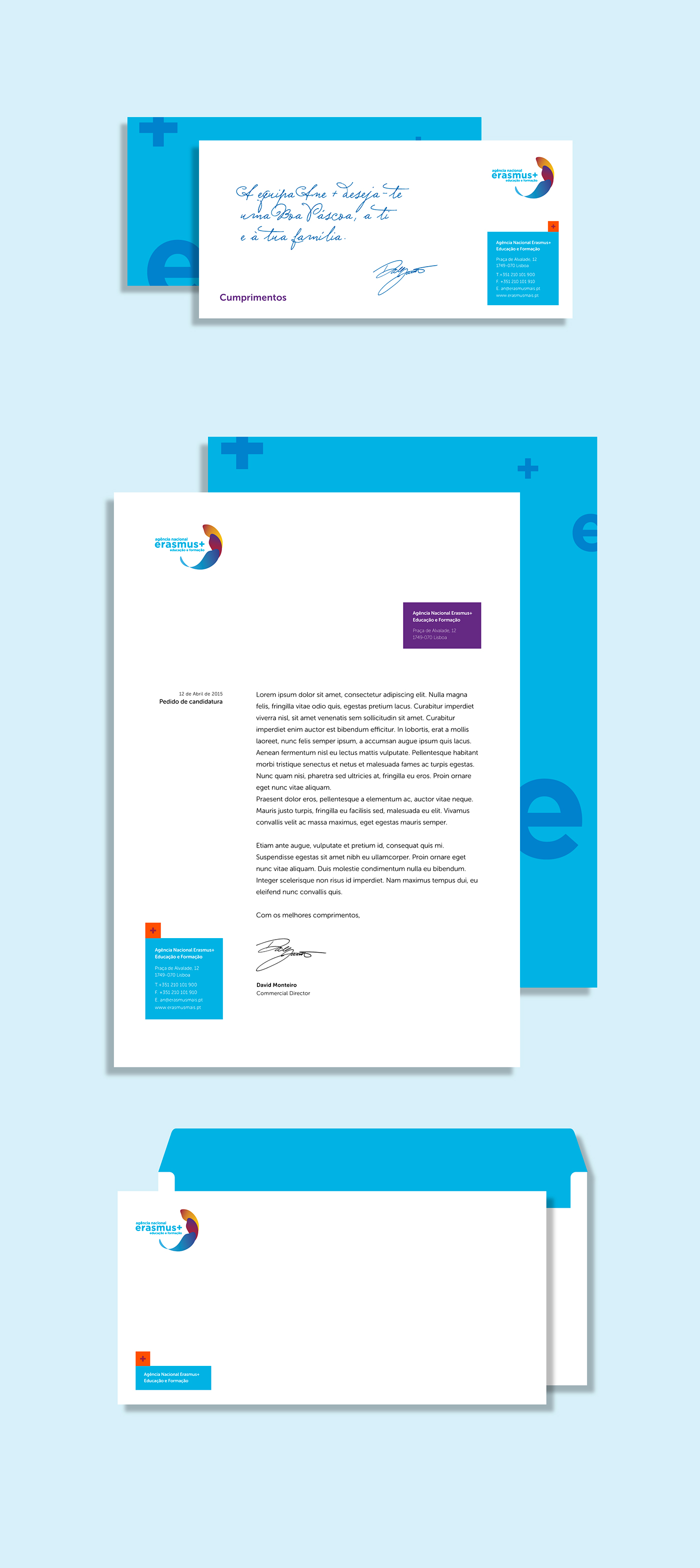 brand corporate identity visual card personal erasmus Young jovem paper print flyer folheto brochure curated