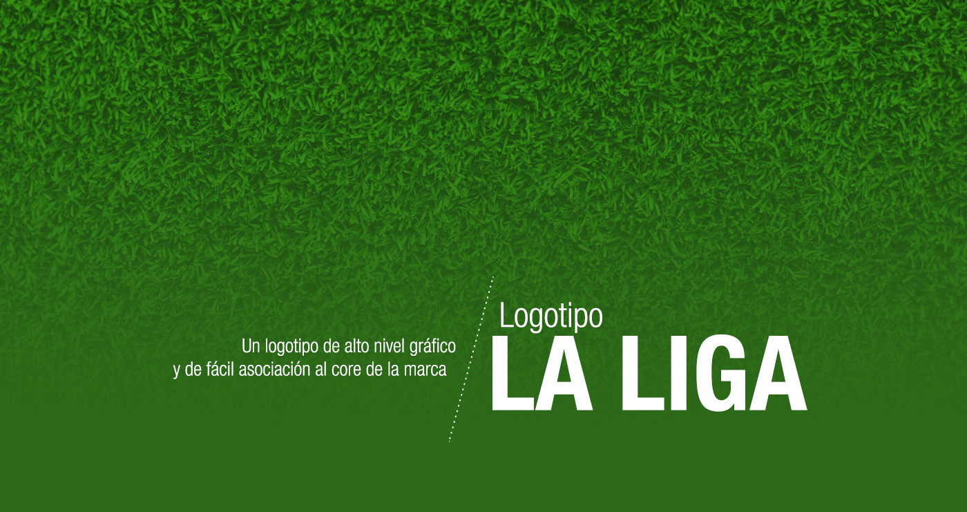Logotipo la liga Futbol Grass sintético campeonato marca
