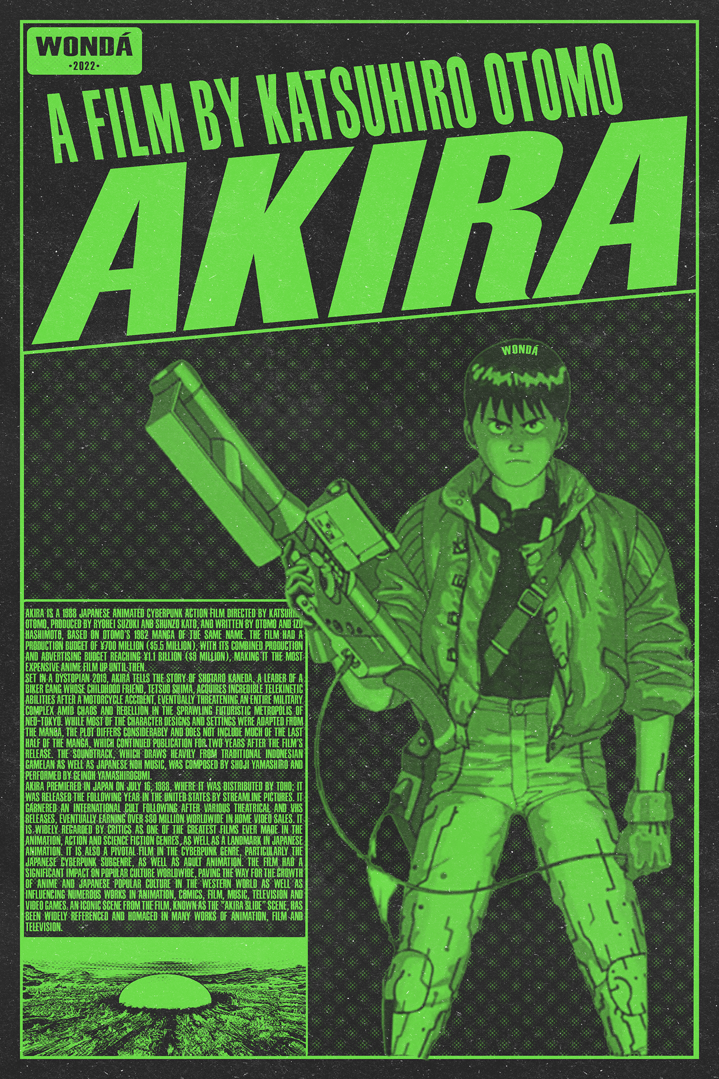akira anime Cyberpunk katsuhiro otomo movie poster poster Poster Design print Retro Scifi