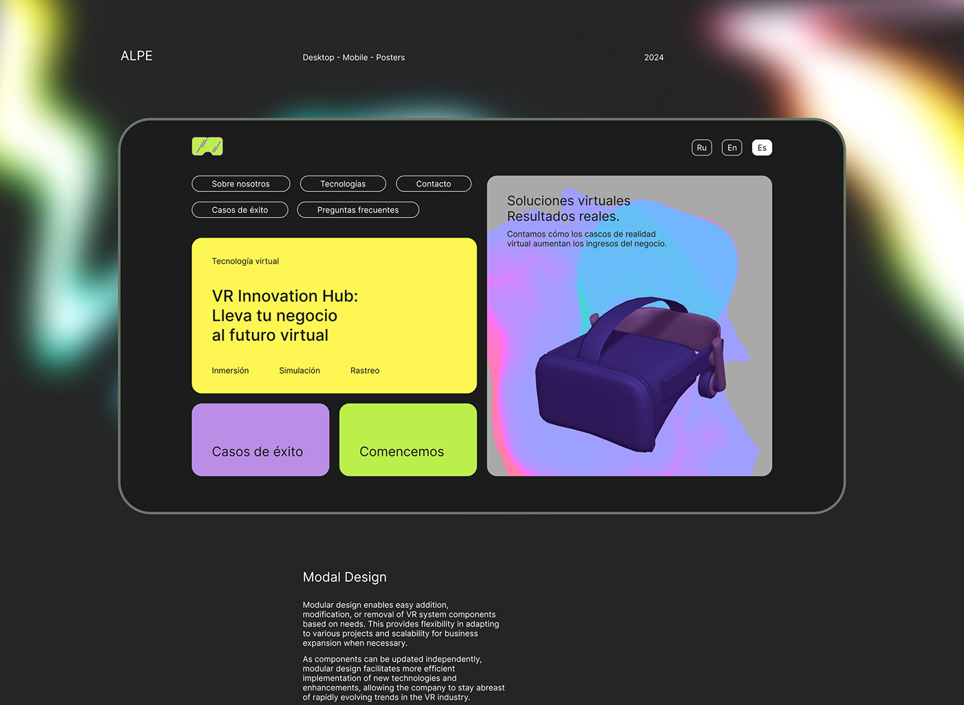 Diseño web UI/UX Figma Inteligencia Artificial design gráfico diseño modular diseño midjourney estetico realidad virtual