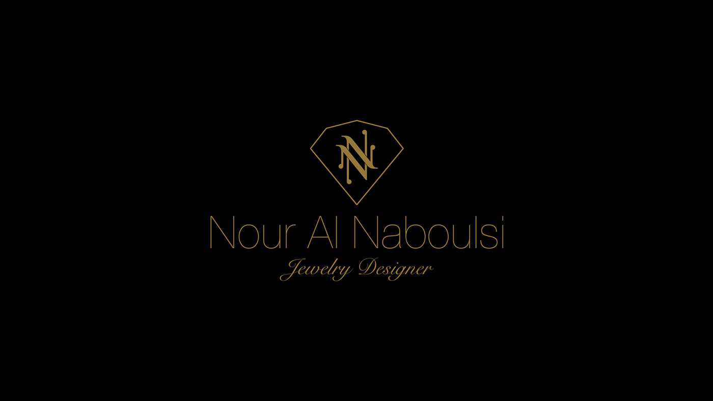 Nour Al Naboulsi. jewelry designer logo dubai UAE Ziad Al Halabi Freelance Branding dubai Zvisual.co branding 