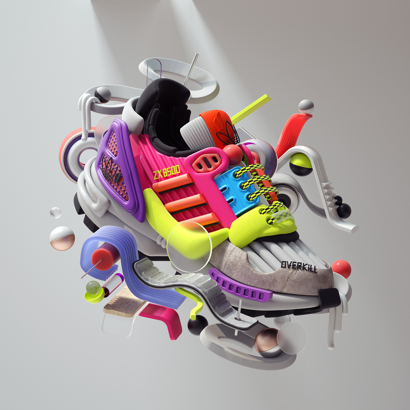 3D abstraction adidas adobe art cinema4d design ILLUSTRATION  inspiration sneakers