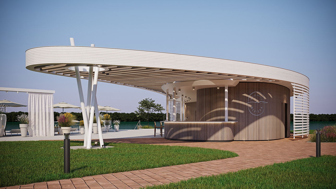 architecture interior design  corona render  wellnes wellness resort infinity pools