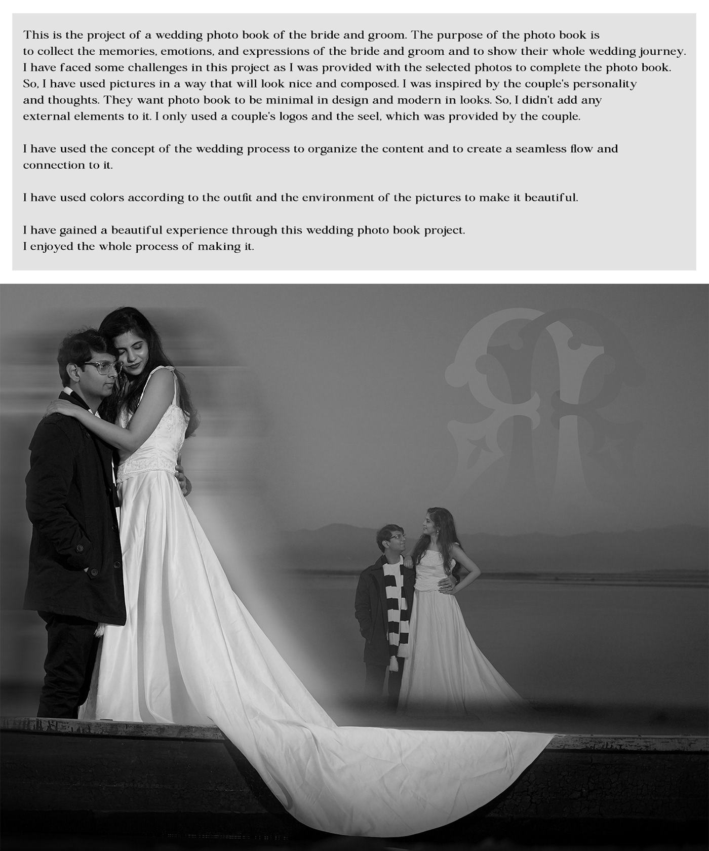 Weddings Wedding Album Design double exposure Adobe Photoshop design wedding photo book