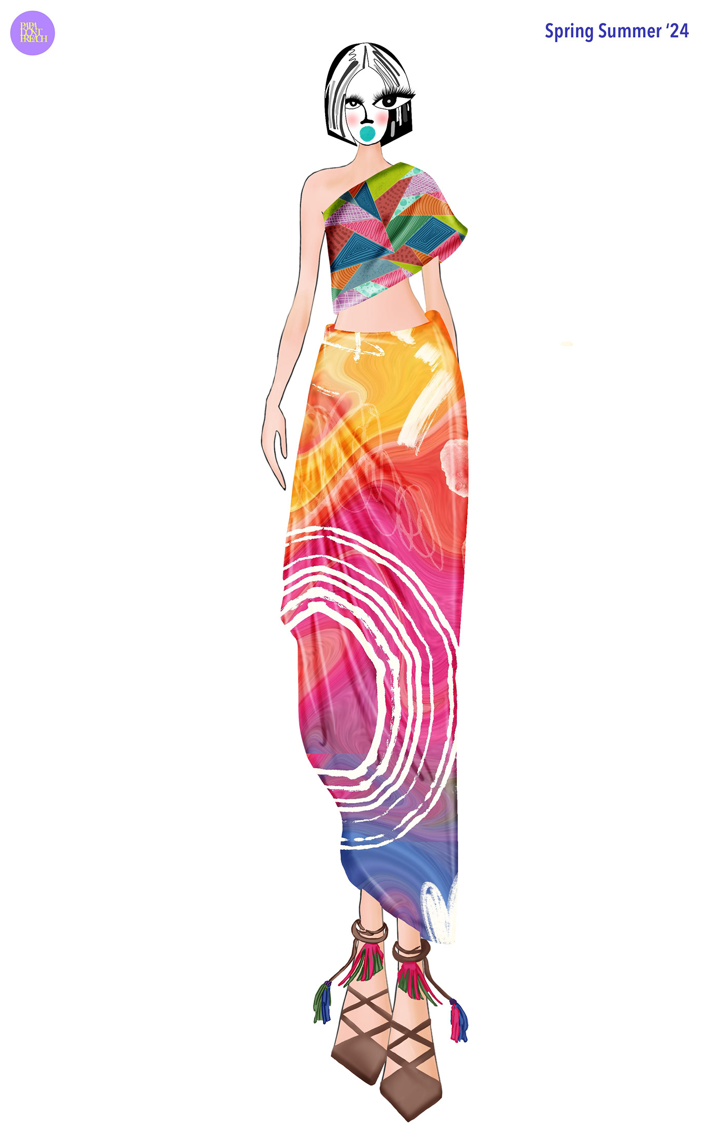 illustrations Fashion  Colourful  TECH PACKS