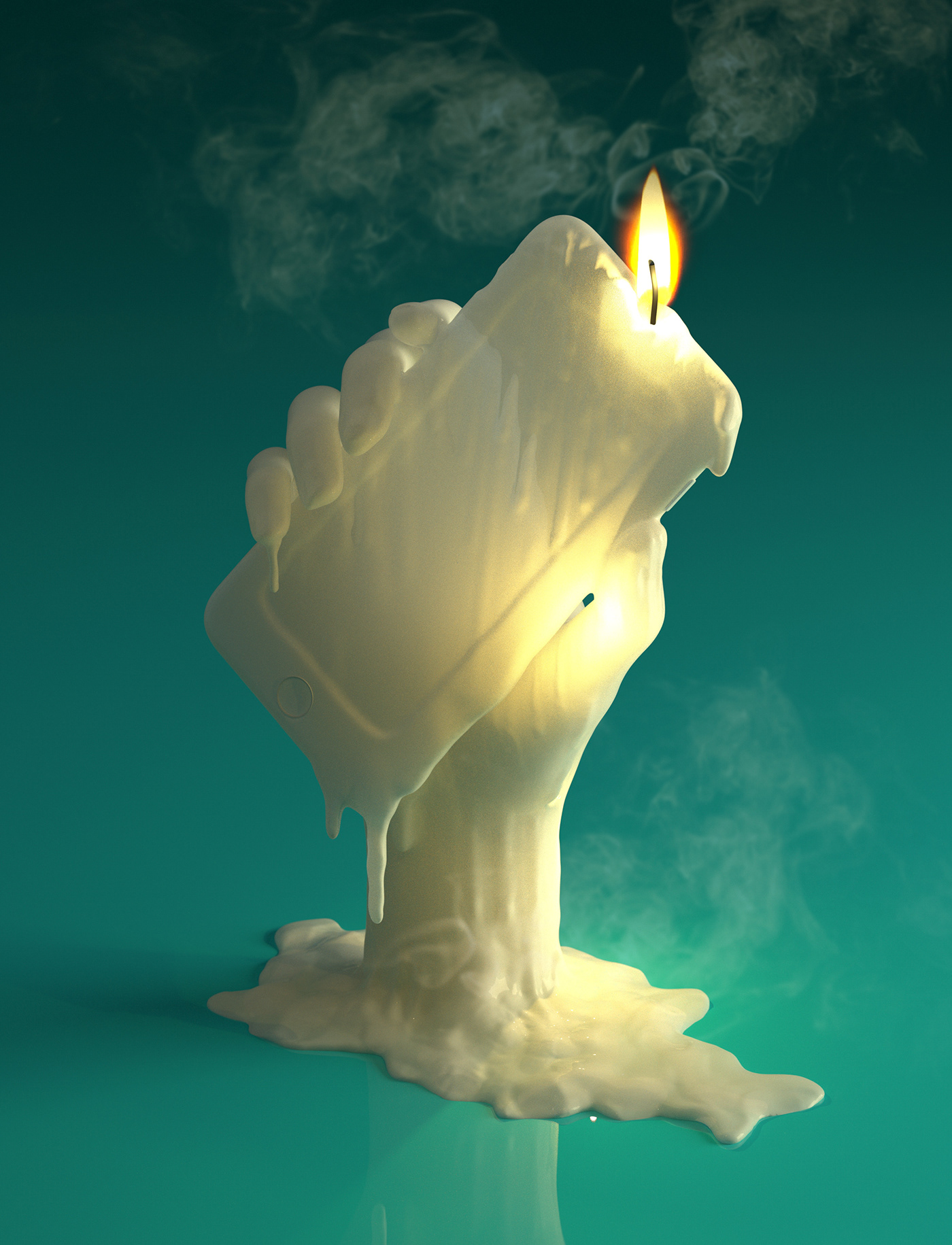 wax candle Work  Maxwell Render lightwave 3d Office fitness Health Zbrush