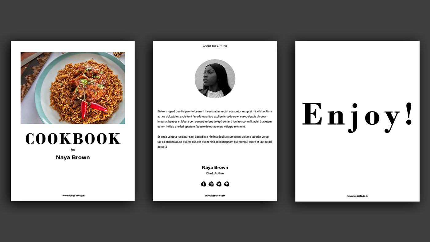 cards cookbook designs eBooks Food  menu nigerian recipes