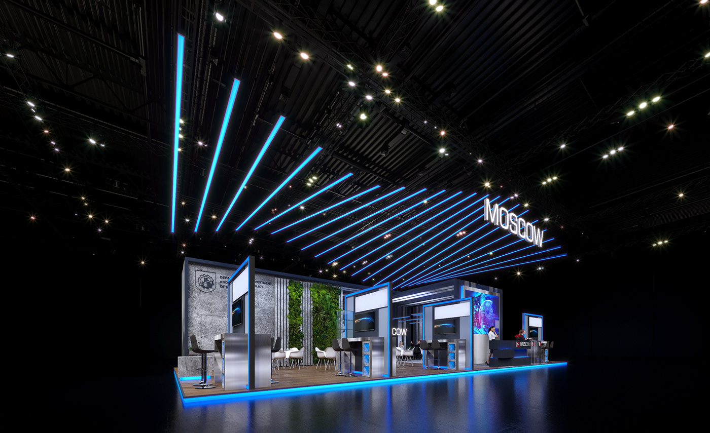 Moscow Exhibition Design  Stand design 3ds max corona visualization architecture