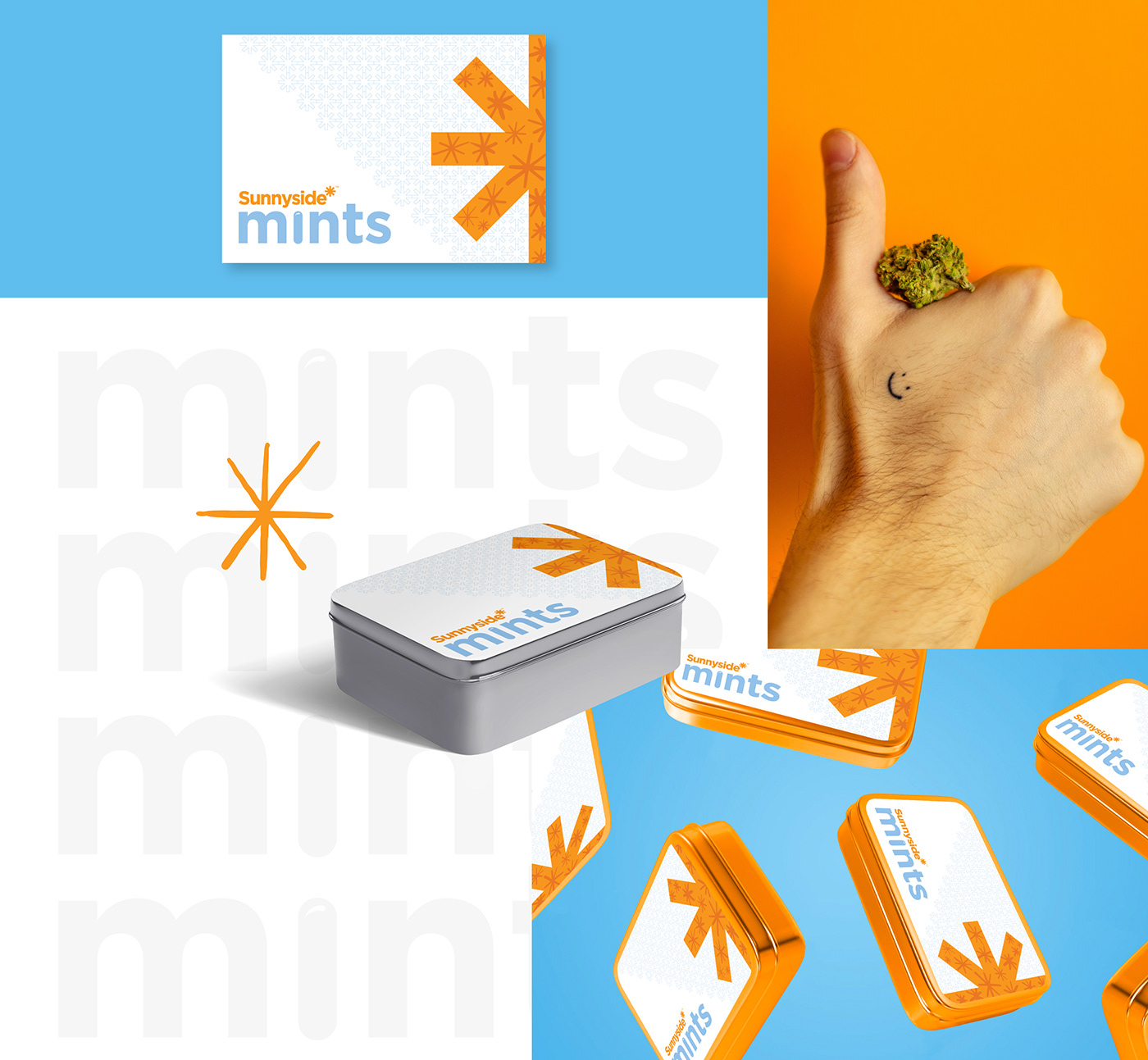 etiqueta Mints Packaging adobe illustrator marketing   vector sunnyside marihuana medicinal