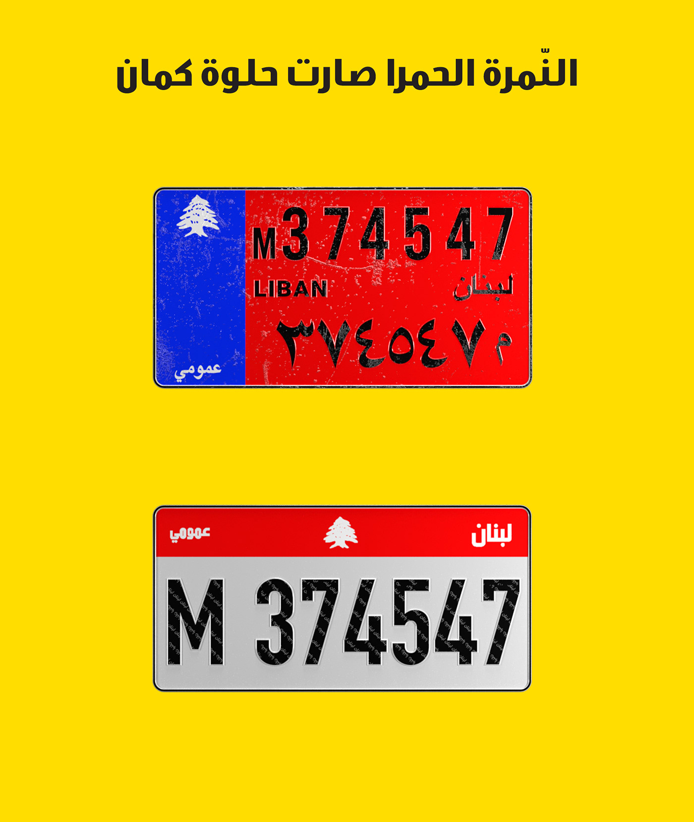 New Plates Lebanon Lebanese Vehicle plates Plate awareness campaign