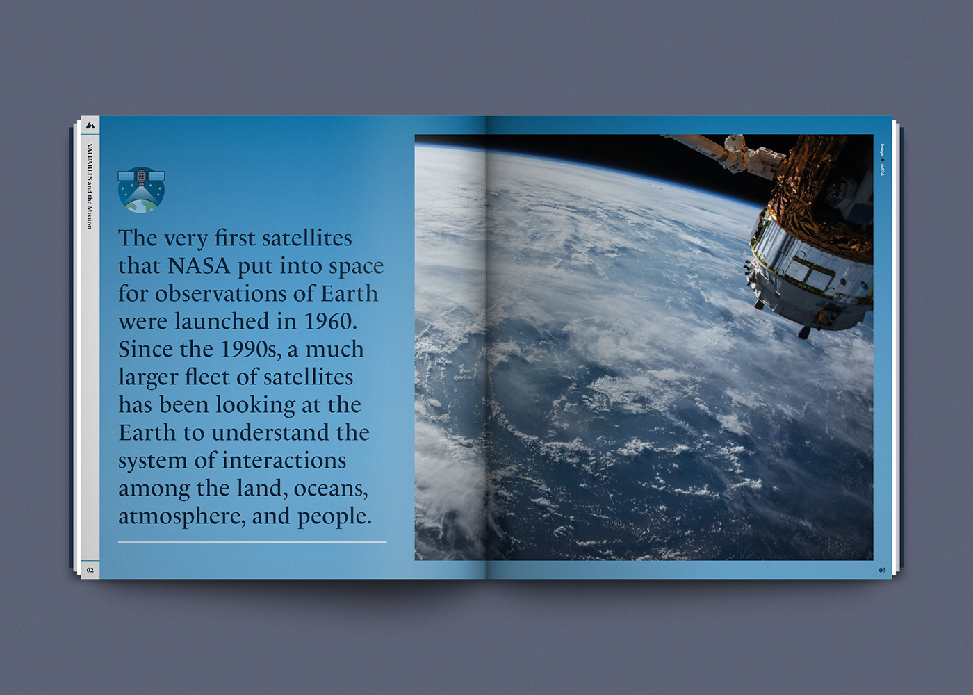 Space  report science satellite nasa environment climate change infographic Layout editorial design 