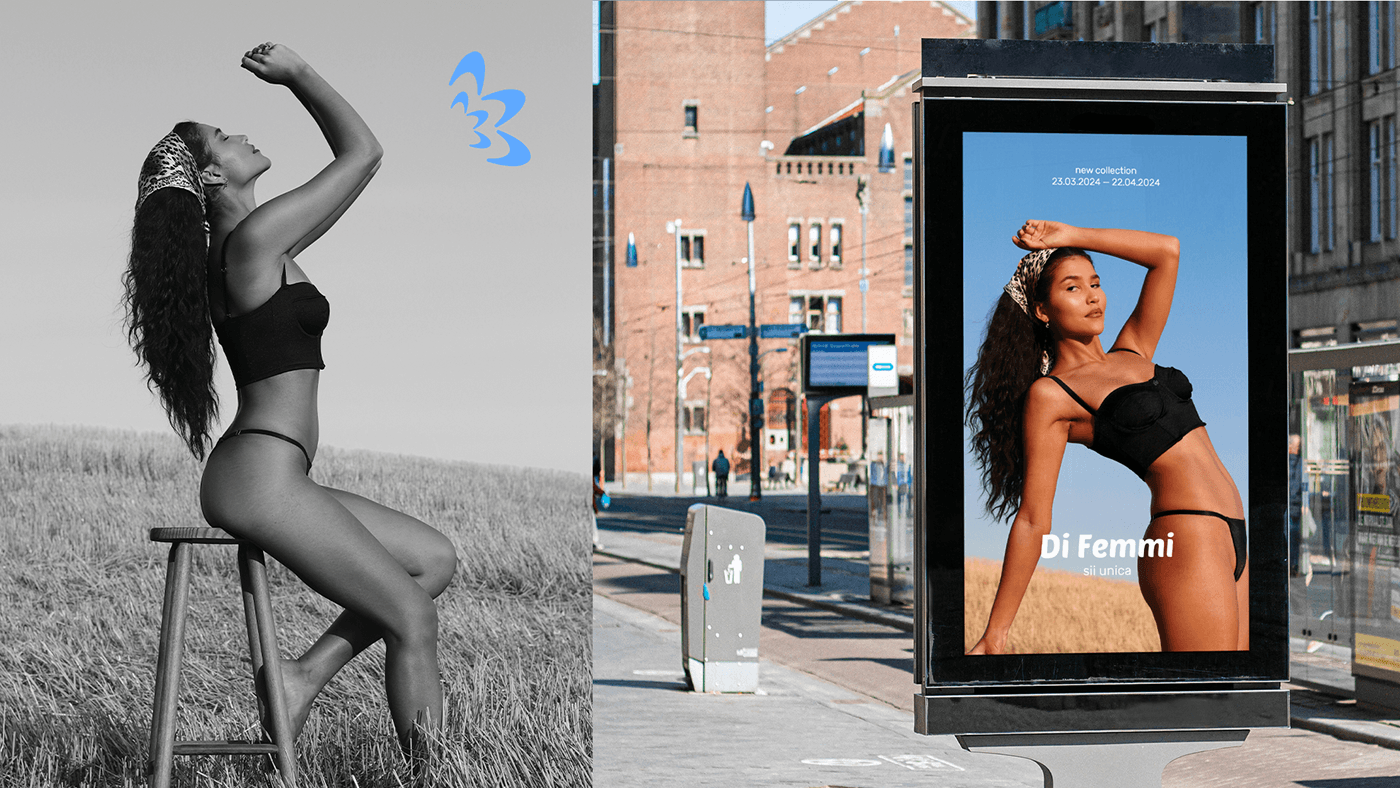 Outdoor advertising for lingerie brand identity