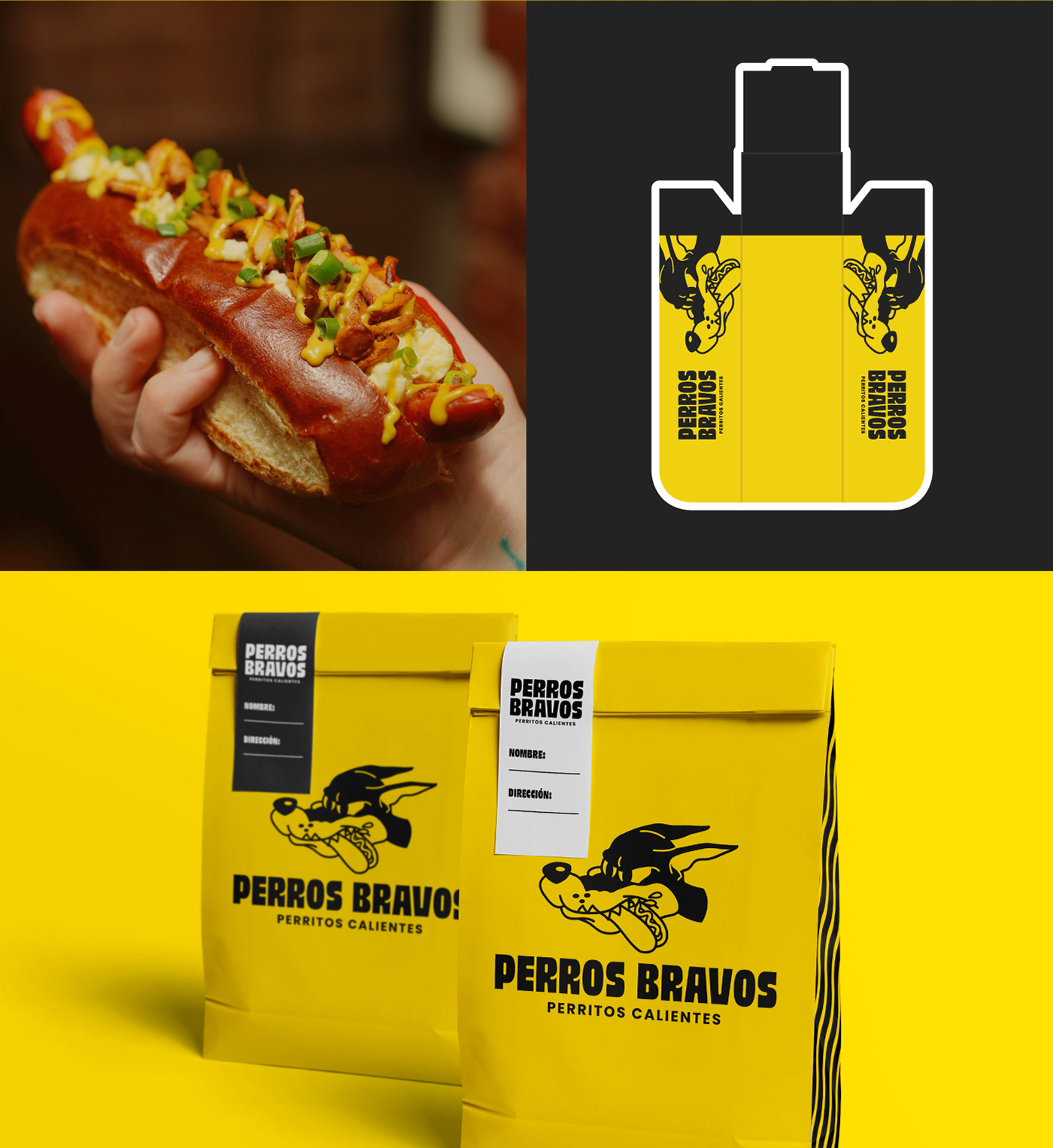 Fast food hotdog restaurant brand identity Logotype visual identity adobe illustrator Brand Design Adobe Photoshop Food 
