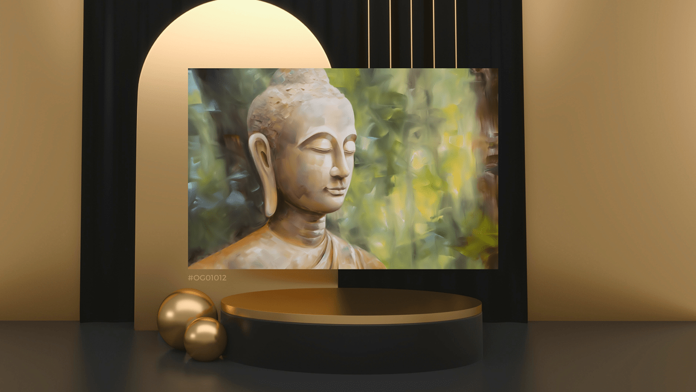 transcendent Stillness meditation shubh creations art #OG01012 serene