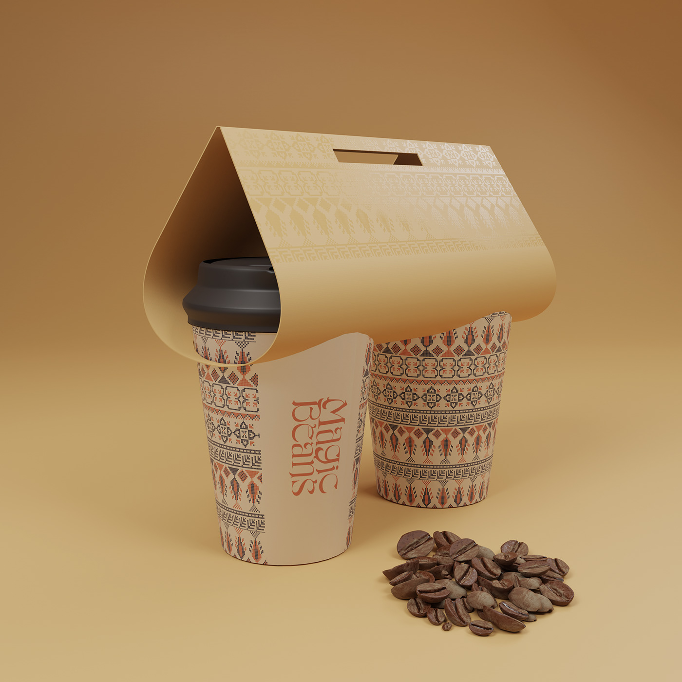 3D arabic_packing blender blender 3d branding  Coffee coffee packing coffee3d packing