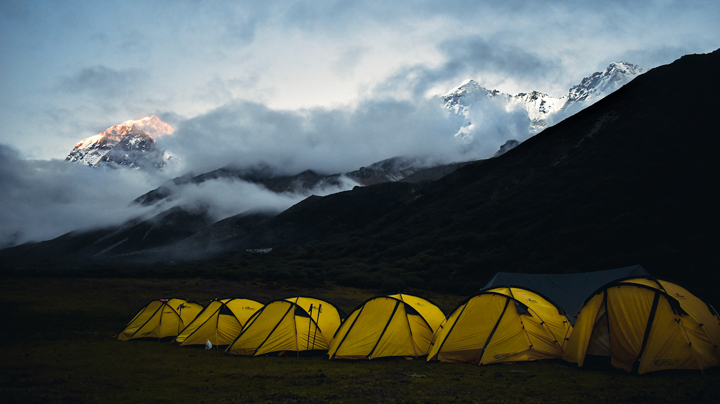 camping hiking himalayas Kanchenjunga Landscape mountains outdoors Photography  Travel trekking