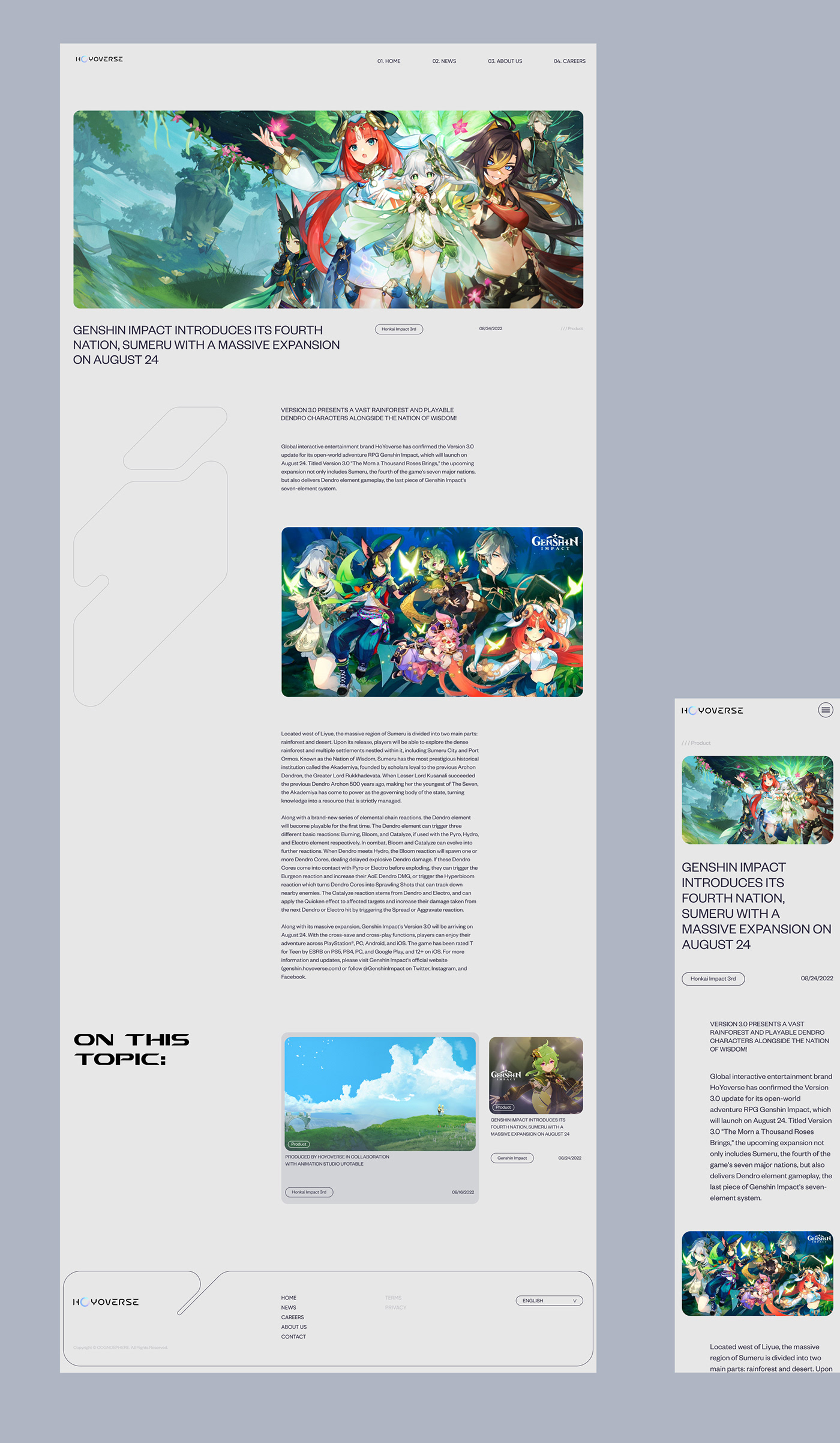 corporate Figma game Genshin impact ux Web Design  Website UX design ux/ui