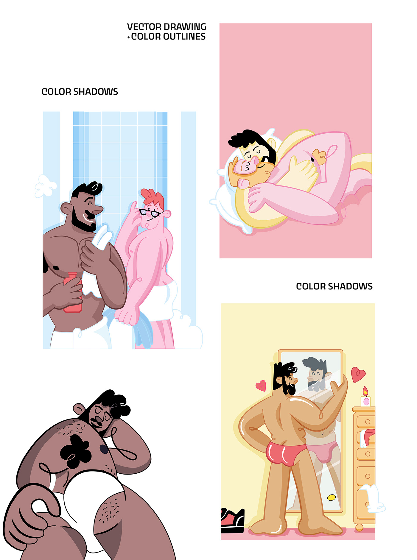 queer vector process ILLUSTRATION  ilustracion color Digital Art  gay hiv
