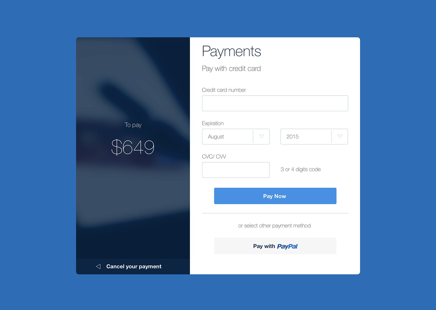 mobile WALLET payment Form paypal flat design mobile wallet iPad