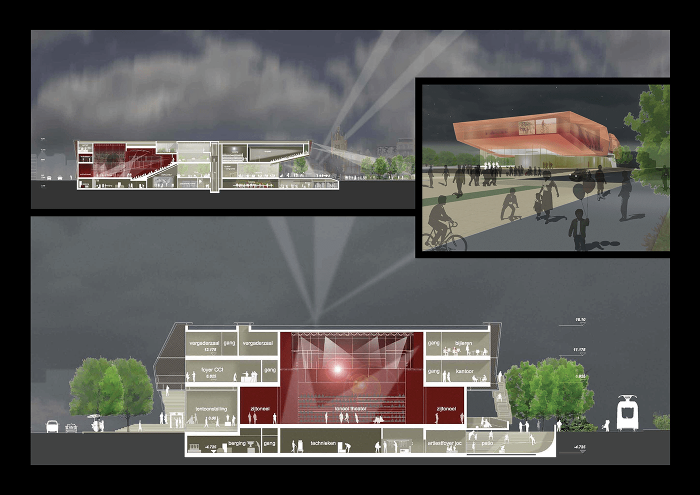Architectural rendering visualization ILLUSTRATION  project conceptualization