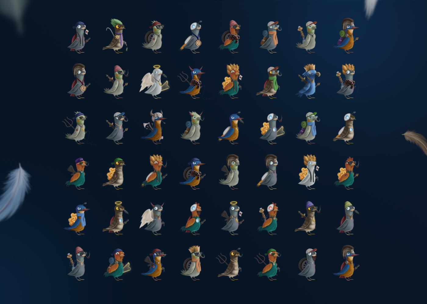 Birds tower - character design (part 2)