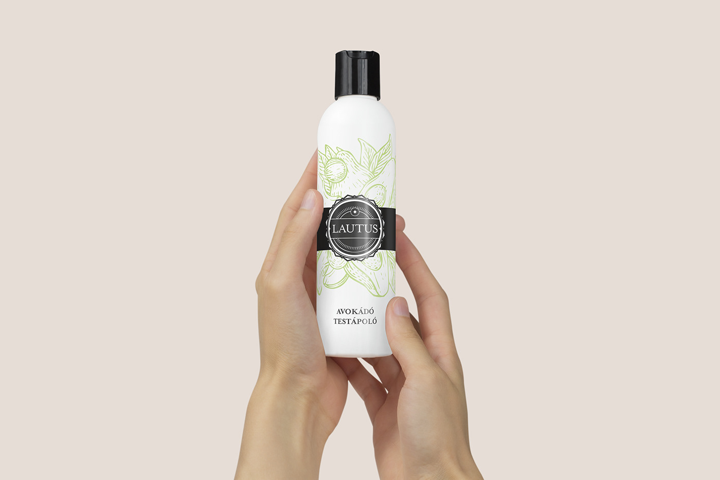 soap Packaging print Black&white handmade elegant beauty Herbals logo brand