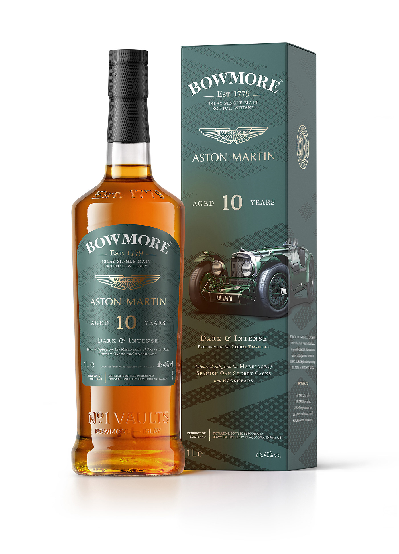 alcohol aston martin bottle bowmore whisky CGI premium retouching  Whisky
