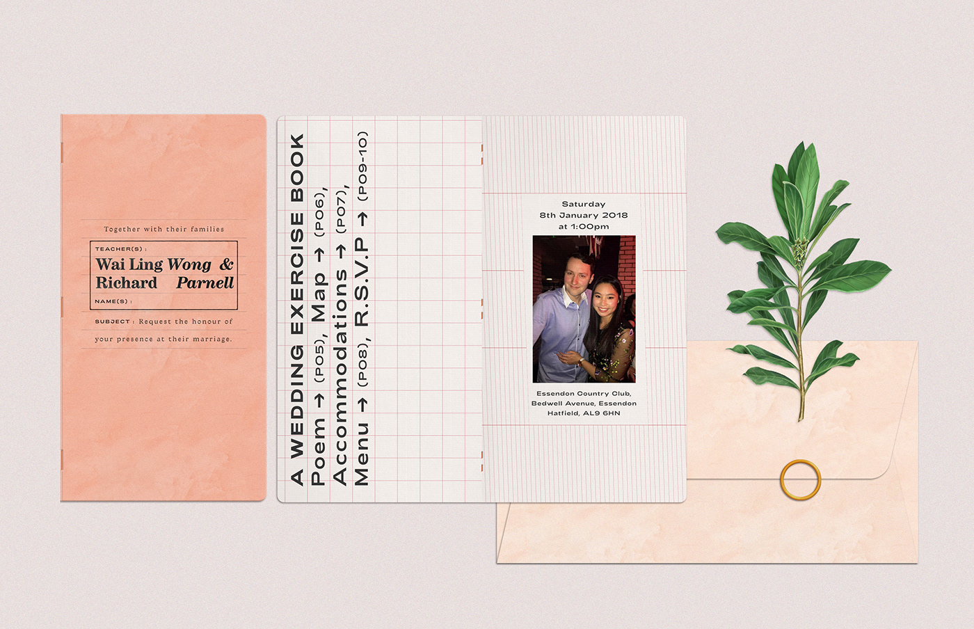 wedding invitations graphics branding  Matrimony primary school
