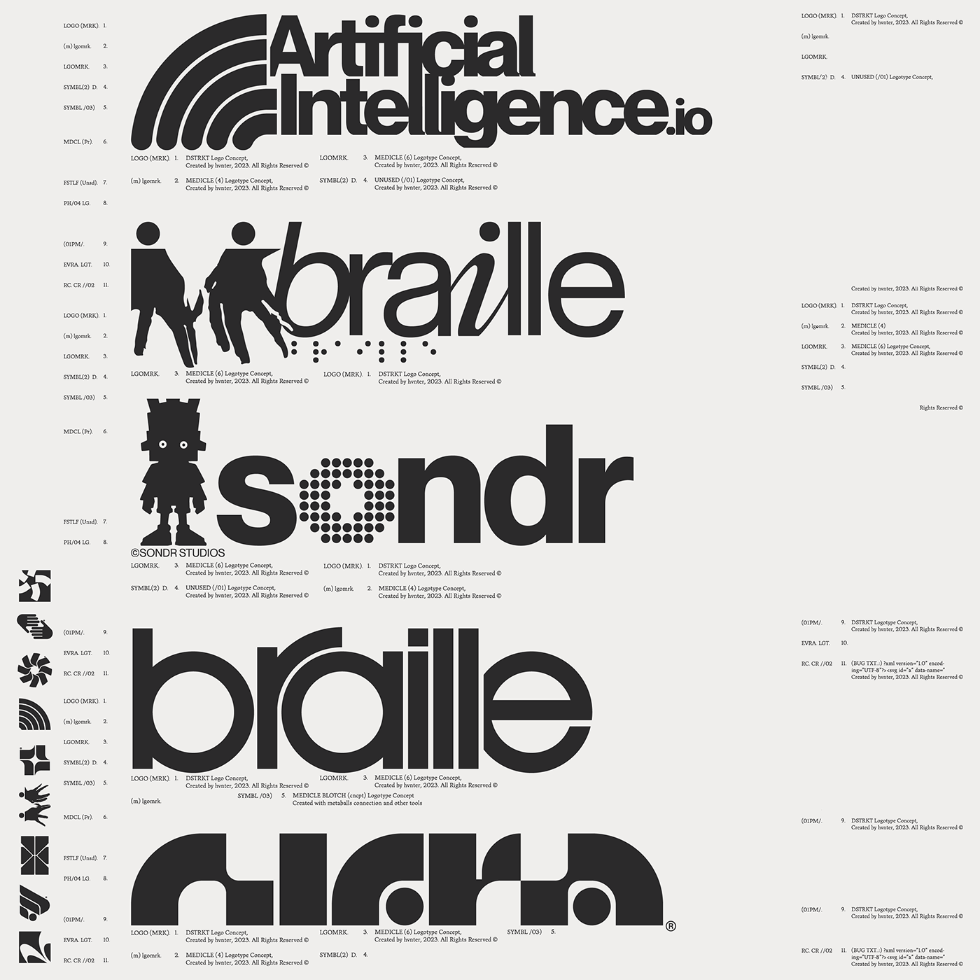 logo hvnter logos logomark Logotype type font typography  