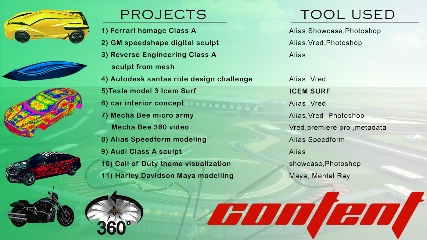 Alias Maya automotive   Autodesk wacom icem surf tesla surfacing general motors speed