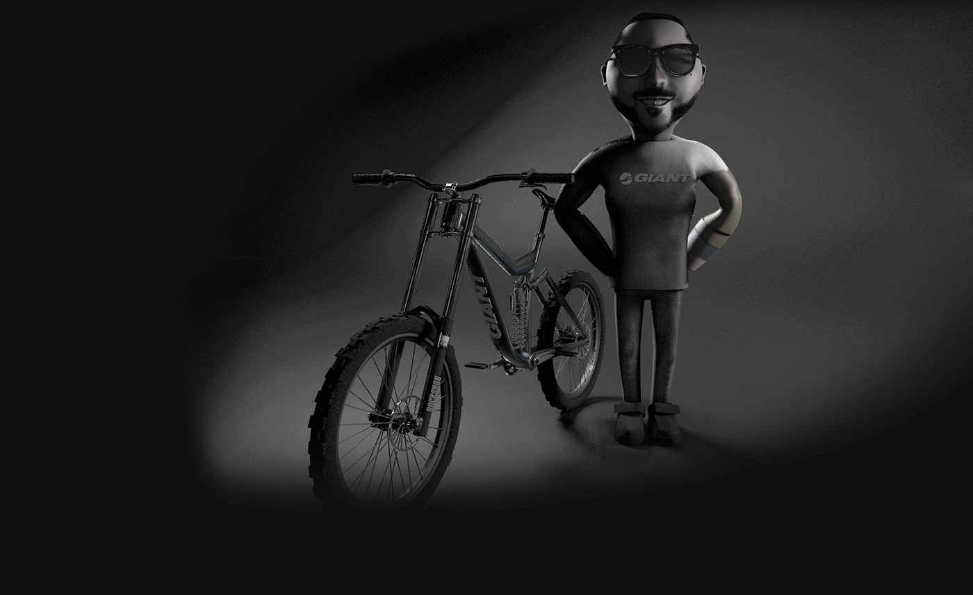 3D personaje Marcelo Gutierrez downhill colombia colombiano rider cinema4d c4d Zbrush