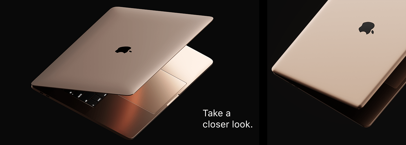 apple iMac macbook Mac Pro corona render  CGI design gold visualisation Render