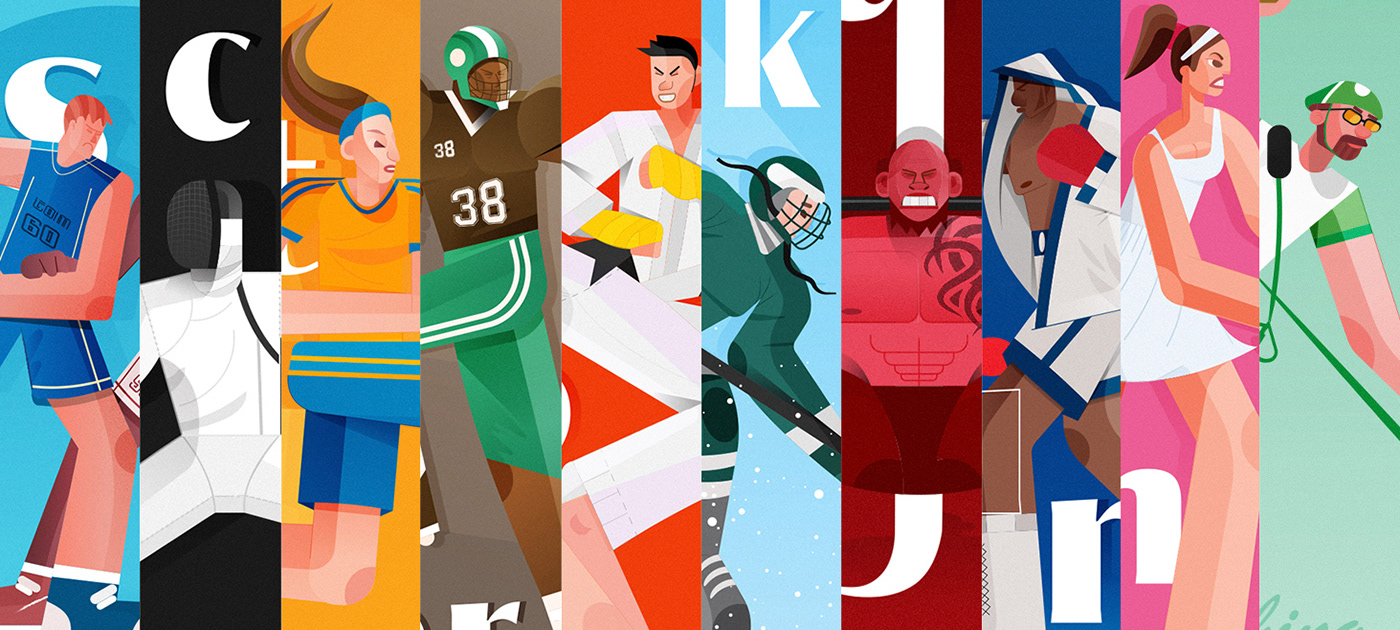 artist artwork Character design  Digital Art  digital illustration football ILLUSTRATION  poster sports vector