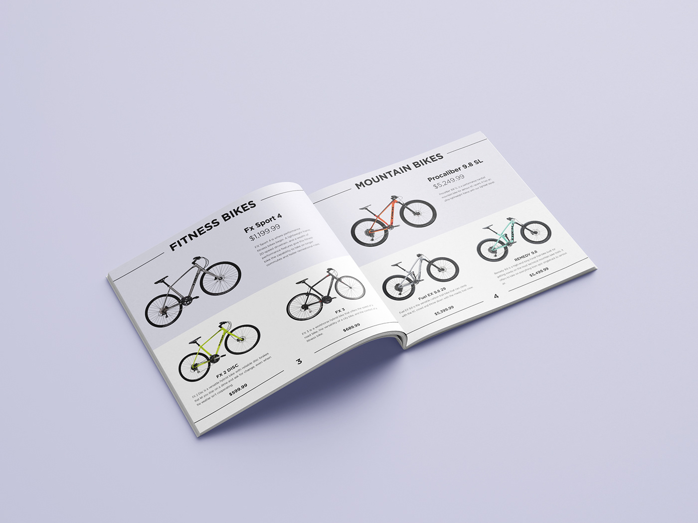 Catalogue brochure Bike Trek colors Minimalism brand