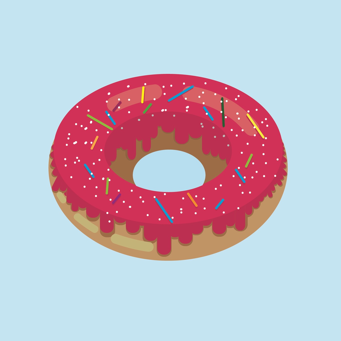 graphic design  donut ILLUSTRATION  Digital Art 