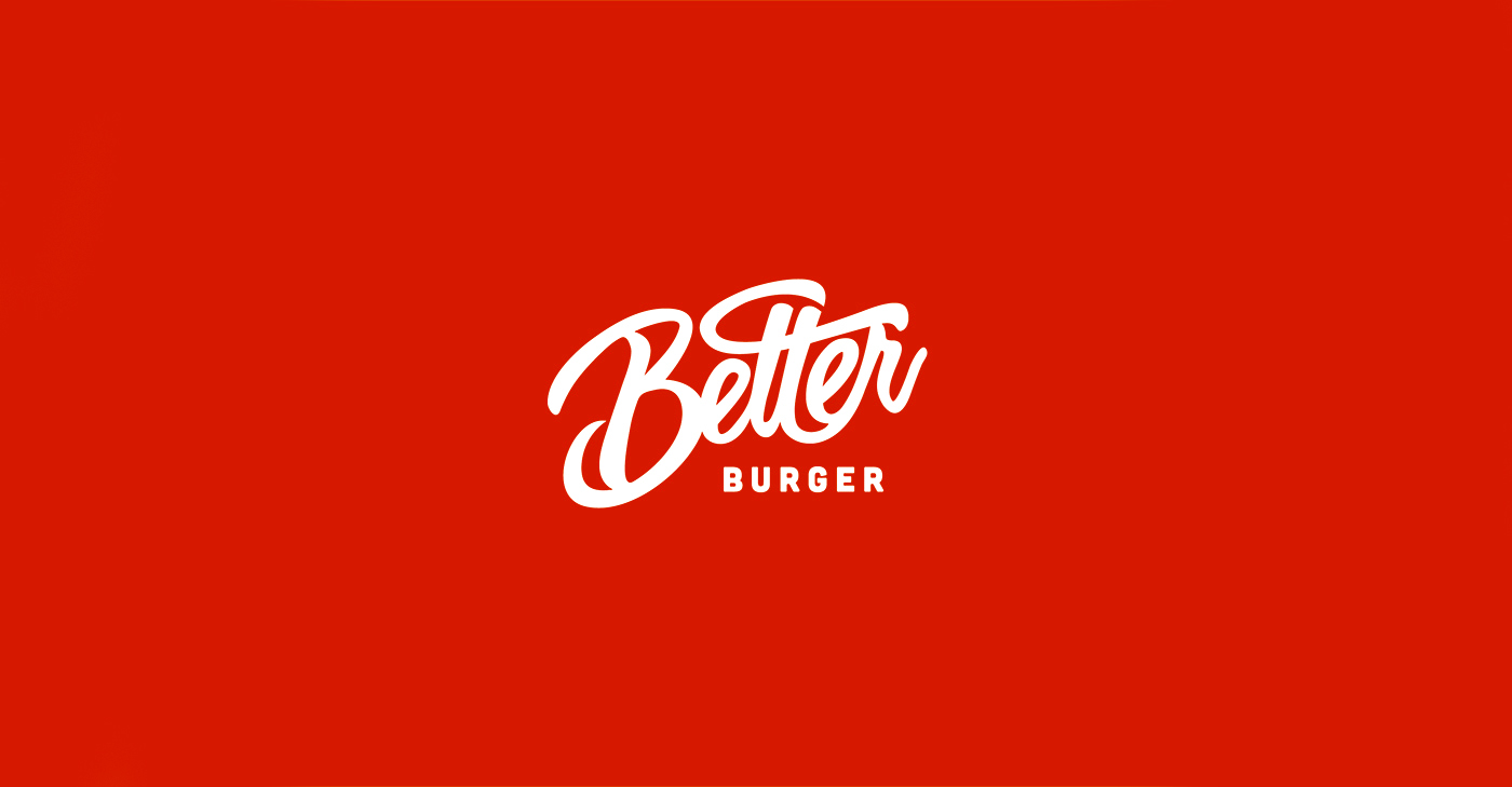 Better Burger NZ burger shop fresh ingredients 485 Design burger identity Script Type Logo Design packaging design direction branding 