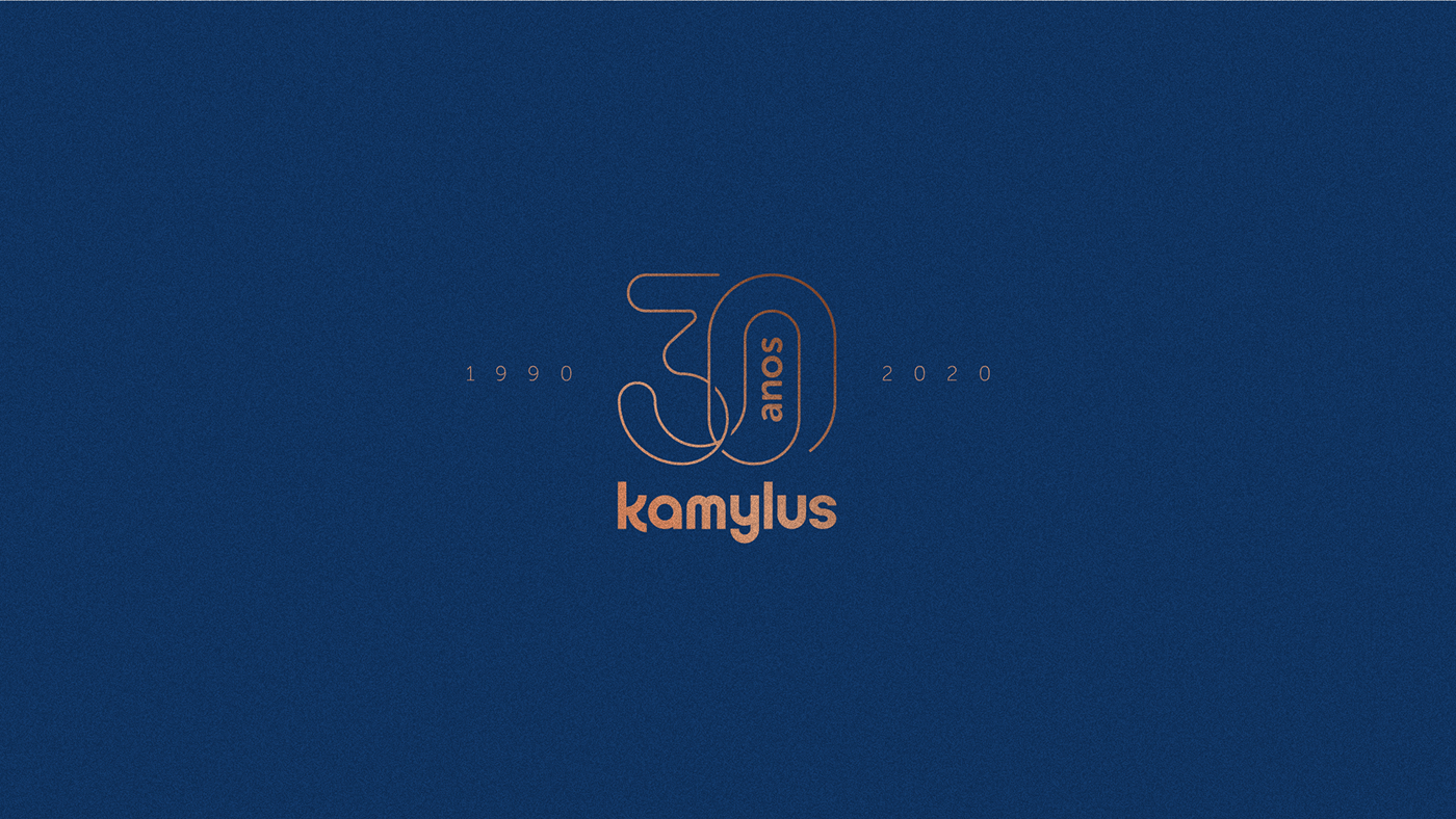 30 anos aniversário anniversary branding  company Kamylus logo