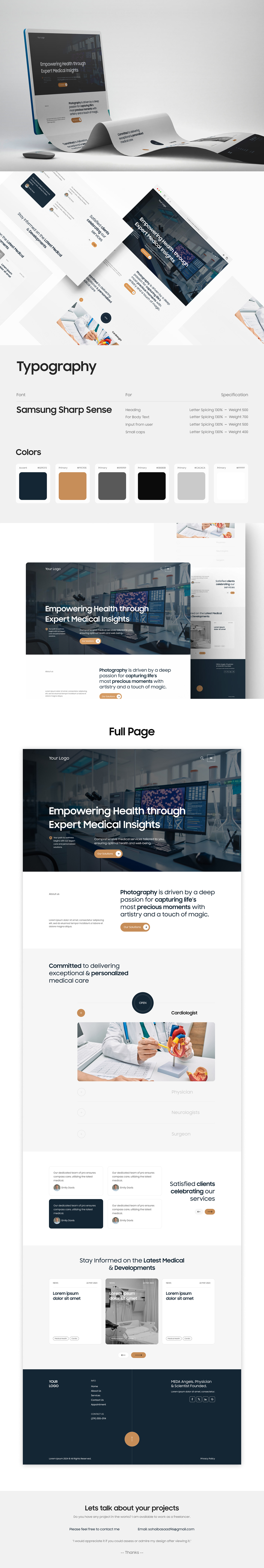 Website medical medicine Health healthcare hospital design Web Design  UI/UX landing page