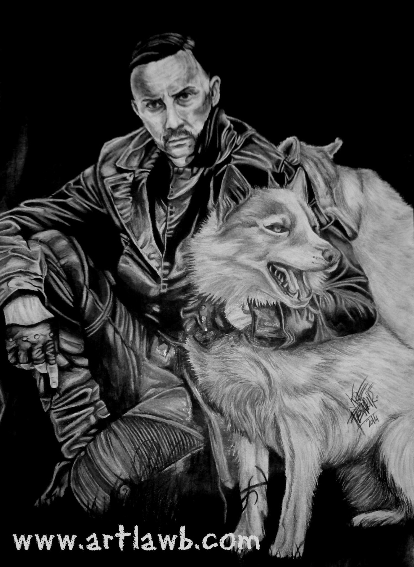 Nergal behemoth wolf Blackmetal Deathmetal portrait