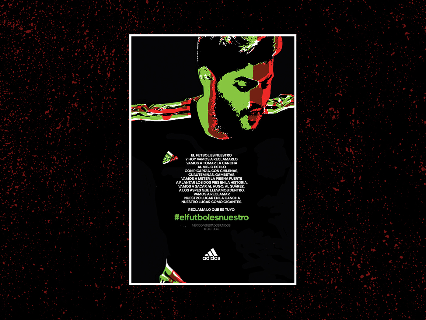 Futbol adidas mexico mundial world cup soccer seleccion mexcicana el Tri poster