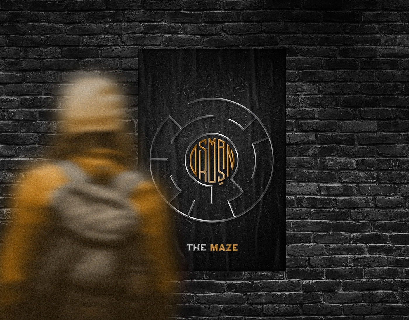 maze logo flat personal logo personal osman.work imagery salesman poster branding  brand